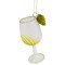 Northlight 4.25" Yellow Wine Glittered Glass Christmas Ornament